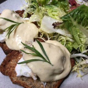 Gluten-free crab eggs Benedict from The NoMad